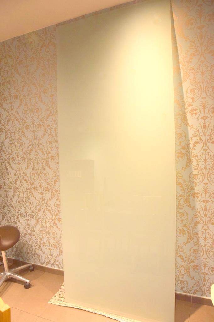 matte glazen wand, Huis en Inrichting, Badkamer | Complete badkamers, Zo goed als nieuw, Ophalen