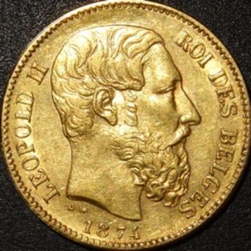 Or - Belgique - 20 Francs - Léopold II - 1874 disponible aux enchères