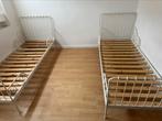 2 Lit IKEA, une personne, livraison gratuite sur Bruxelles, Une personne, Utilisé, Blanc, Enlèvement