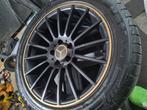 Mercedes velgen 18” – Metallic Zwart met Gouden Rand – AMG-l, Ophalen, Gebruikt, 18 inch, Velg(en)