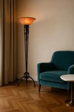 Art Deco vloerlamp van Degues medio 1930, Ophalen, Gebruikt, Glas, Art Deco