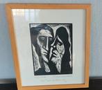 Gravure sur bois avec titre « Le rapprochement » Willem Verm, Antiquités & Art, Art | Eaux-fortes & Gravures, Enlèvement ou Envoi