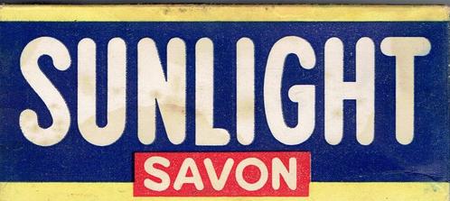 Savon, Zeep : Très ancien paquet de 2 savons Sunlight, Collections, Marques & Objets publicitaires, Enlèvement ou Envoi