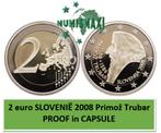 2 euro Slovenië 2008 Primoz Trubar PROOF in capsule, Postzegels en Munten, Munten | Europa | Euromunten, Verzenden, Slovenië, 2 euro