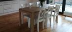 6 witte stoelen, Huis en Inrichting, Complete eetkamers, Ophalen of Verzenden, Zo goed als nieuw