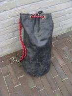 Vintage lederen zeemanstas, Ophalen of Verzenden, Gebruikt, Zwart, Leer