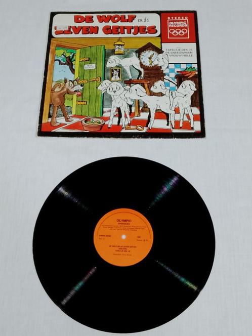 LP - De Wolf En De Zeven Geitjes - 1975, CD & DVD, Vinyles | Enfants & Jeunesse, Utilisé, Fable ou Conte (de fées), Jusqu'à 2 ans