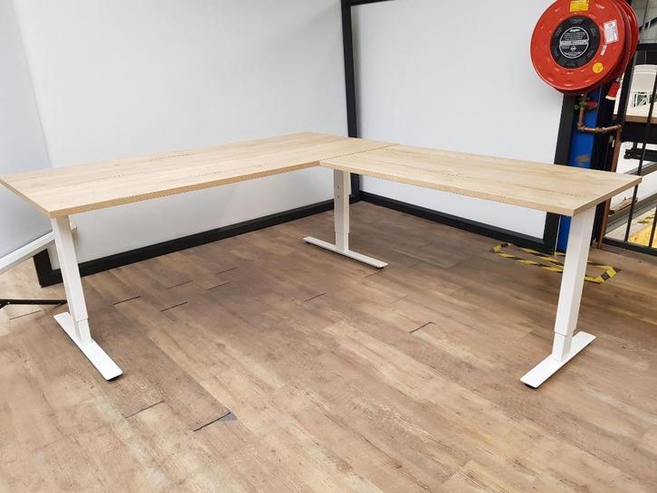 Hoekbureau Teezz Wit 180 x 80 cm, Huis en Inrichting, Slaapkamer | Bedden, 80 cm, Hout, Wit, Verstelbaar, Ophalen