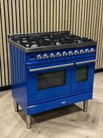 Prachtig Boretti Fornuis Babyblauw Gas 100cm + 2 Ovens UNIEK, Hete lucht, 60 cm of meer, Zo goed als nieuw, Gas