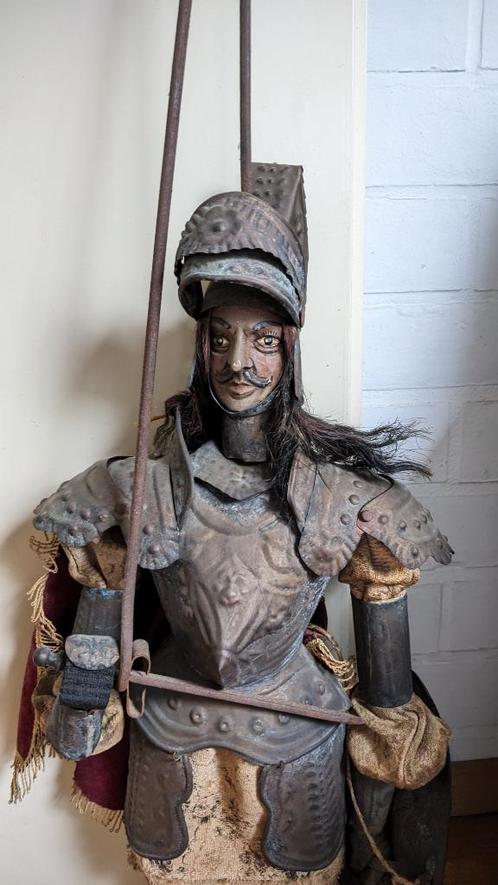 Marionette Orlando (Opera dei Pupi) XIXème, Collections, Statues & Figurines, Utilisé, Humain, Enlèvement ou Envoi