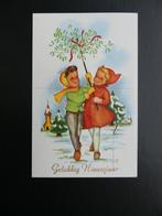 Postkaart Gelukkig Nieuwjaar, Ophalen of Verzenden, Gelopen, Feest(dag)