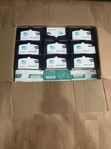 1250 Mondmaskers Nieuw Gesealed beschikbaar voor biedingen