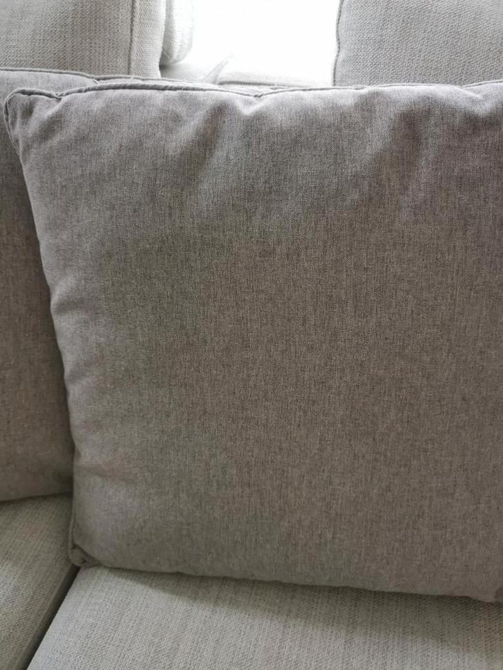 4 kussens, afneembare hoes, Huis en Inrichting, Woonaccessoires | Kussens, Zo goed als nieuw, Beige, Vierkant, Ophalen