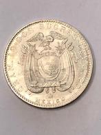 Munt zilver Ecuador 2 sucres jaartal 1944 mooie kwaliteit, Zilver, Ophalen of Verzenden, Zuid-Amerika, Losse munt