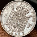 Belgium 1 Franc 1869 Zeer mooi stuk!!, Monnaie en vrac, Argent, Argent, Envoi
