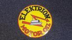 Elektrion Motoroil 1947 Bruxelles emaille reclame bord, Enlèvement ou Envoi, Utilisé, Panneau publicitaire