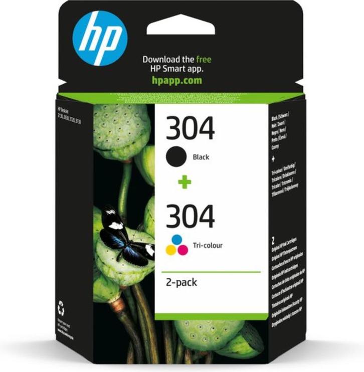 HP 304 - Inktcartridge - Origineel - Kleur en Zwart, Computers en Software, Printerbenodigdheden, Nieuw, Cartridge, Verzenden