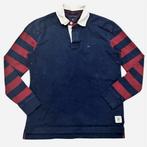 Tommy Hilfiger Rugby Polo Shirt Longsleeve Maat L-G Navy/Red, Kleding | Heren, Polo's, Maat 52/54 (L), Blauw, Ophalen of Verzenden