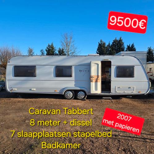 Caravan met papieren Tabbert DaVinci 9m 7 slaapplaatsen bouw, Caravans en Kamperen, Caravanaccessoires, Ophalen