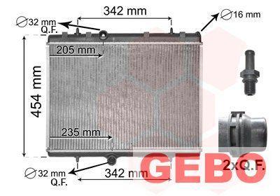 Citroen Berlingo 2008 T/M 2018 Radiator Benzine 98 004 823 8, Auto-onderdelen, Motor en Toebehoren, Citroën, Nieuw, 6 maanden garantie