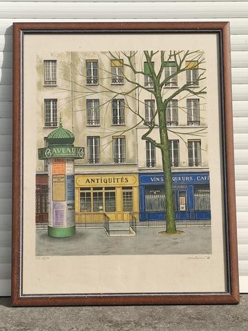 lithographie " epreuve d artiste facade signe beschikbaar voor biedingen