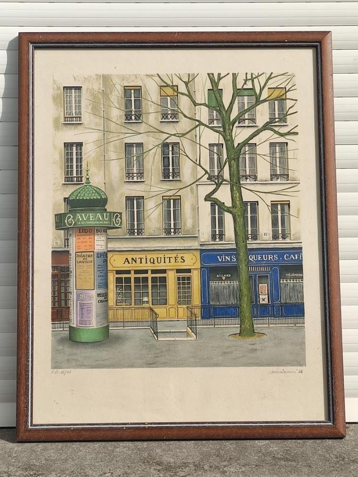 lithographie " epreuve d artiste facade signe, Antiek en Kunst, Kunst | Litho's en Zeefdrukken, Ophalen of Verzenden