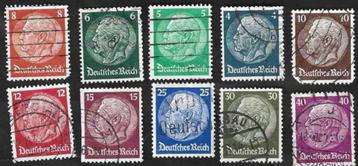10 Postzegels Duitse Rijk 1934 Paul von Hindenburg beschikbaar voor biedingen