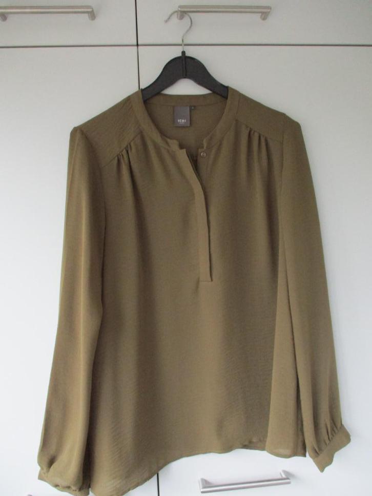 Mooie blouse, ICHI, maat 36/S, perfecte staat, Kleding | Dames, Blouses en Tunieken, Gedragen, Maat 36 (S), Groen, Verzenden