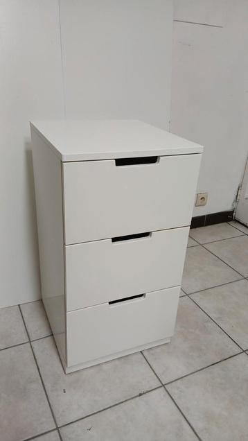 Ikea witte Nordli dressoir met 3 laden beschikbaar voor biedingen
