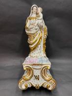 Antiek 19e eeuw porseleinen Madonna met kindje Jesus, Antiquités & Art, Antiquités | Porcelaine, Enlèvement