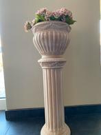 Terra cotta bloempot met zuil, Huis en Inrichting, Ophalen, Zo goed als nieuw