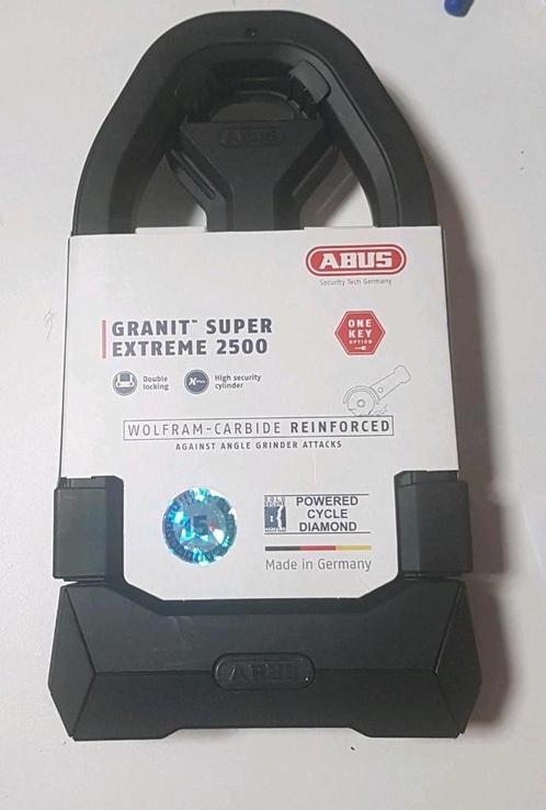 ABUS GRANIT SUPER EXTREME 2500 BEUGELSLOT, Vélos & Vélomoteurs, Accessoires vélo | Cadenas de vélo, Neuf, Cadenas en U, Enlèvement