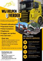 Opruimen woningen verhuur containers, Ophalen