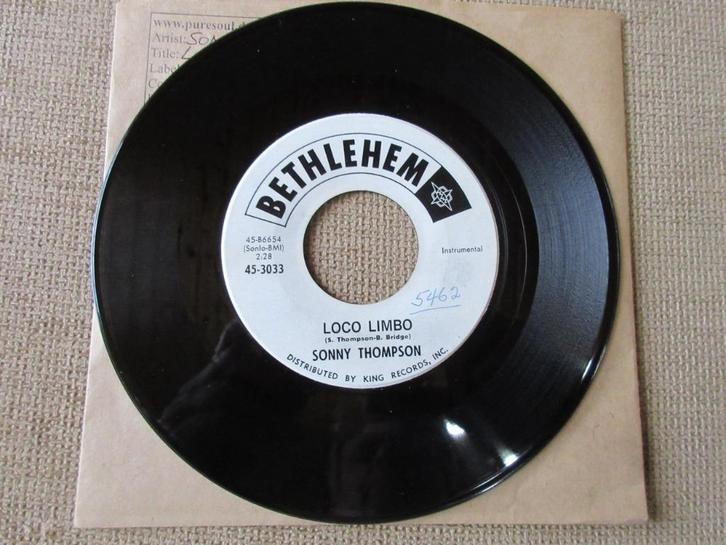 Sonny Thompson — Loco Limbo / Just A Little Bit Of S-O-U-L, Cd's en Dvd's, Vinyl Singles, Gebruikt, Single, R&B en Soul, 7 inch