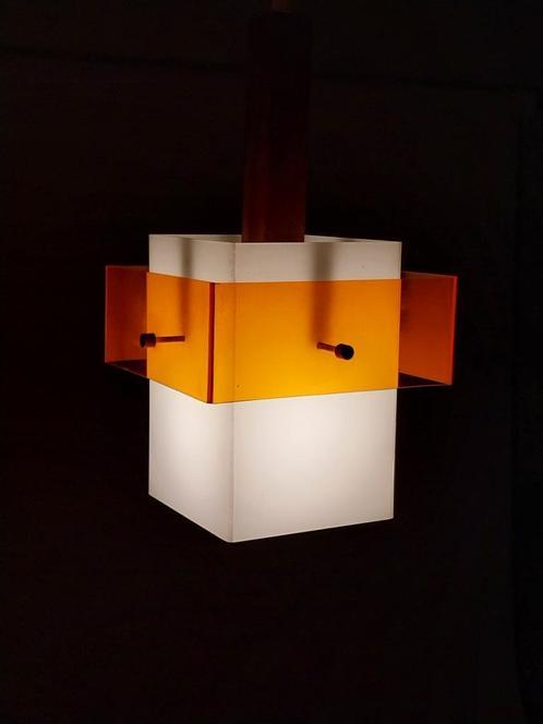 Vintage Harvey Creazioni Marconi Hanglamp, Italië Jaren 60, Huis en Inrichting, Lampen | Kroonluchters, Gebruikt, Hout, Kunststof