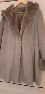 Daim winterjas, Kleding | Dames, Ophalen, Zo goed als nieuw, Maat 42/44 (L), Beige