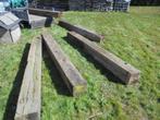 5 eiken balken, Tuin en Terras, Ophalen, Gebruikt, 200 cm of meer, Minder dan 25 cm