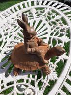 Superbe statue en fonte (le lièvre et la tortue ), Jardin & Terrasse, Enlèvement ou Envoi, Neuf, Autres matériaux, Animal