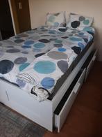 2-persoonsbed 140x200, Huis en Inrichting, Slaapkamer | Bedden, Ophalen, Wit, 140 cm, 200 cm