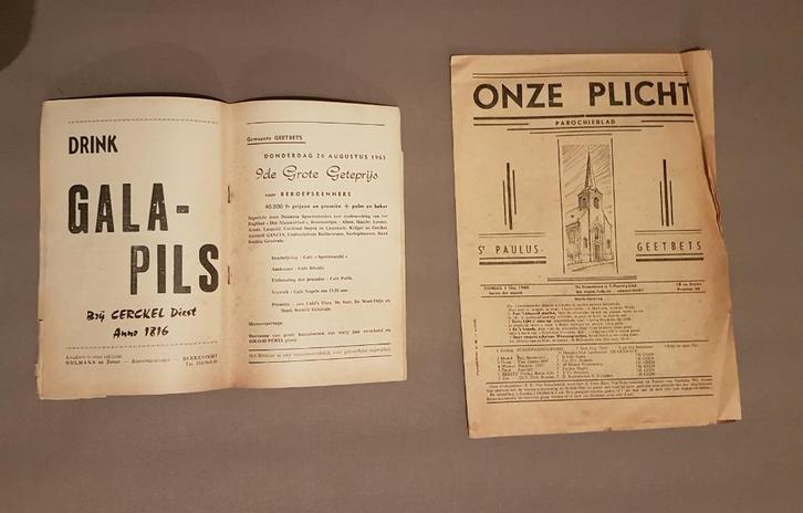Boekje en krantje van Geetbets (jaren 50), Verzamelen, Tijdschriften, Kranten en Knipsels, 1940 tot 1960, Ophalen