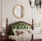 Art-deco Ronde Wandspiegel – 60 cm, Rond, Nieuw, Ophalen of Verzenden, Minder dan 100 cm