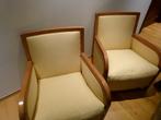 fauteuils in vintage art deco-stijl, Ophalen, Hout, Gebruikt, 75 tot 100 cm