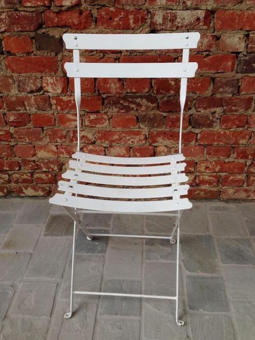 metalen terrasstoelen opklapbaar wit en rood, Antiek en Kunst, Antiek | Verlichting, Ophalen