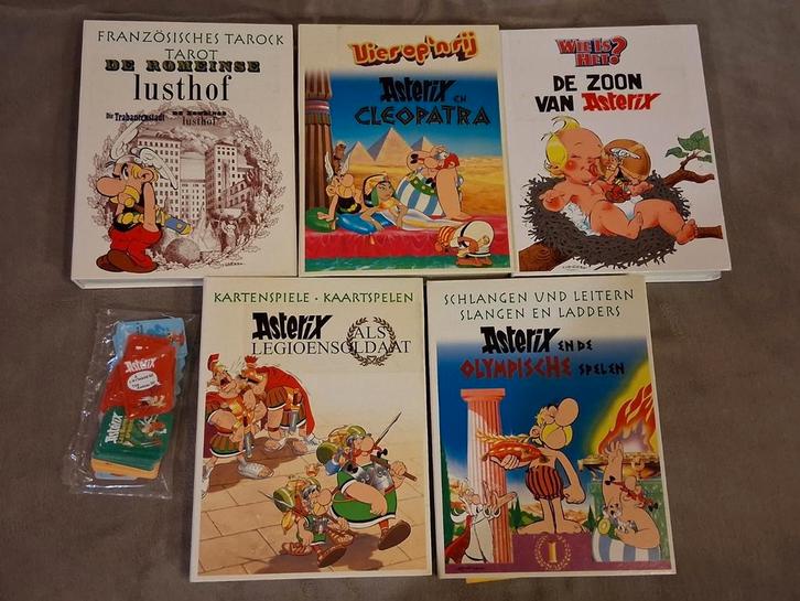 5 gekende gezelschapsspelen in unieke Asterix editie, Verzamelen, Stripfiguren, Zo goed als nieuw, Boek of Spel, Asterix en Obelix