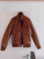 Veste en cuir marron, Enlèvement, Porté, Brun
