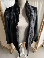 Vintage leren jas, Kleding | Dames, Jassen | Winter, Ophalen of Verzenden, Maat 38/40 (M), Zwart