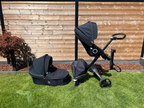Stokke Xplory black edition, Kinderen en Baby's, Kinderwagens en Combinaties, Zo goed als nieuw, Kinderwagen, Verstelbare duwstang
