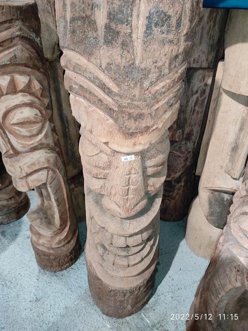 Tikis 100 cm en bois de cocotier, Antiquités & Art, Art | Sculptures & Bois