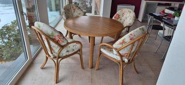 Fauteuil en rotin, Tuin en Terras, Tuinsets en Loungesets, Gebruikt, Rotan, Ophalen