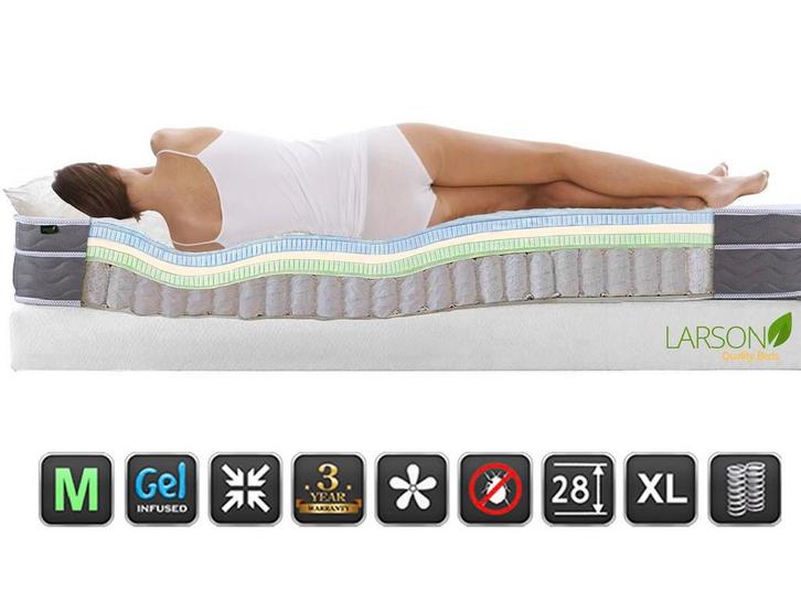 Nieuwe Pocketvering matras – Larson Oslo – 160x210cm - 1199€, Huis en Inrichting, Slaapkamer | Matrassen en Bedbodems, Matras